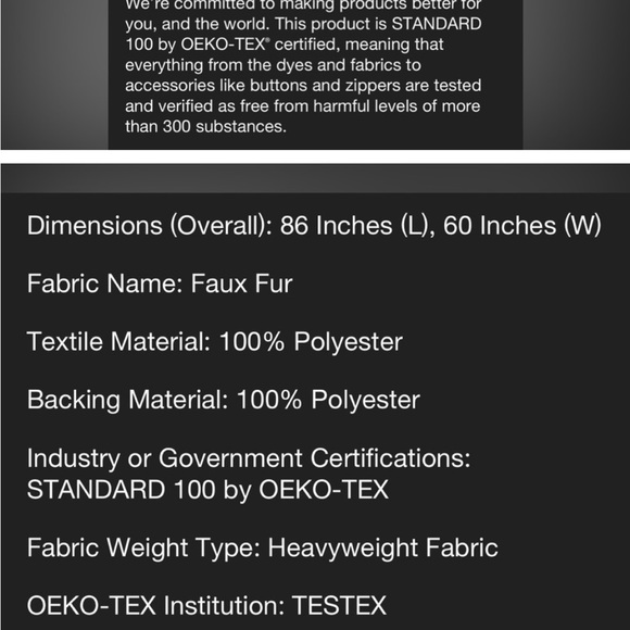 Fax fur throw blanket by Threshold - Picture 4 of 5